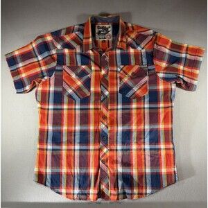 Men’s shirt DECIBEL size 2XL short sleeve plaid button down